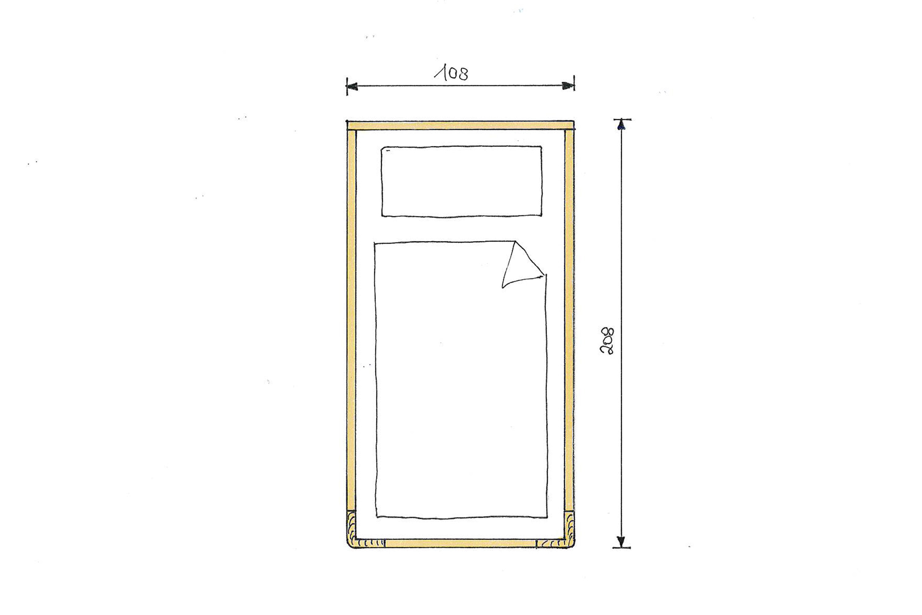 Zirbenholzbett 100x200