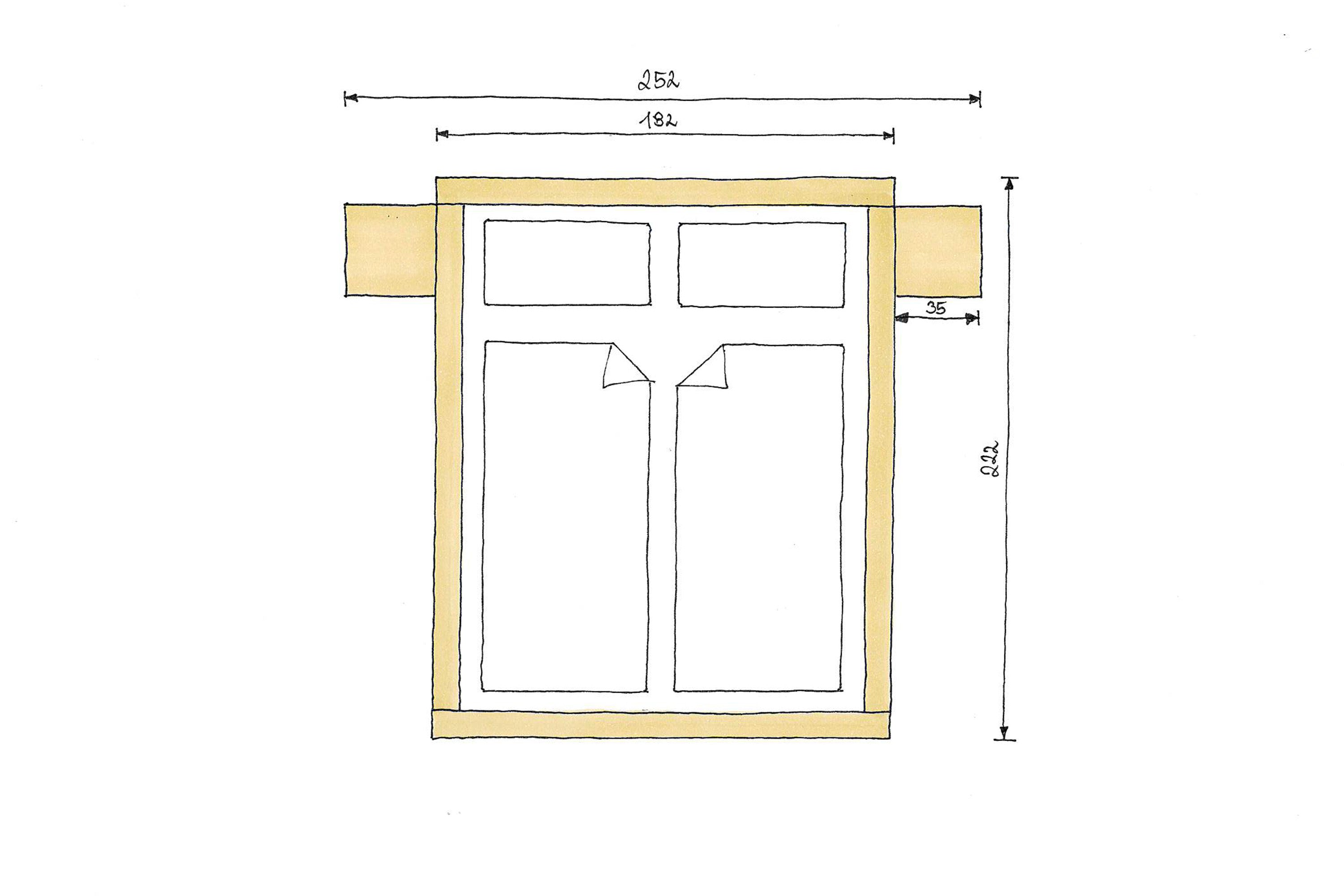 Abmessung Nussbaum Bett Johanna 160x200
