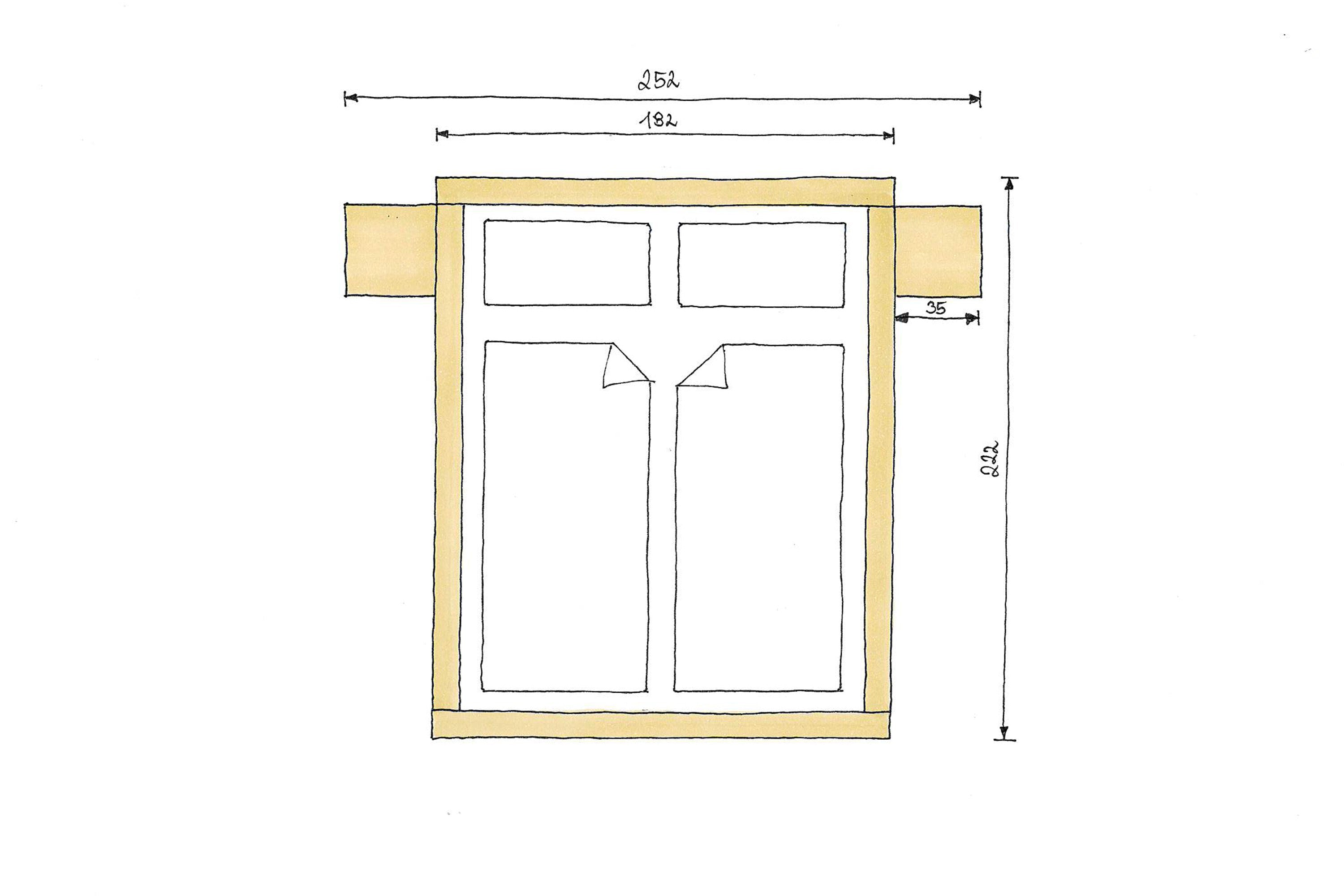 Abmessung Nussbaum Bett Johanna 160x200
