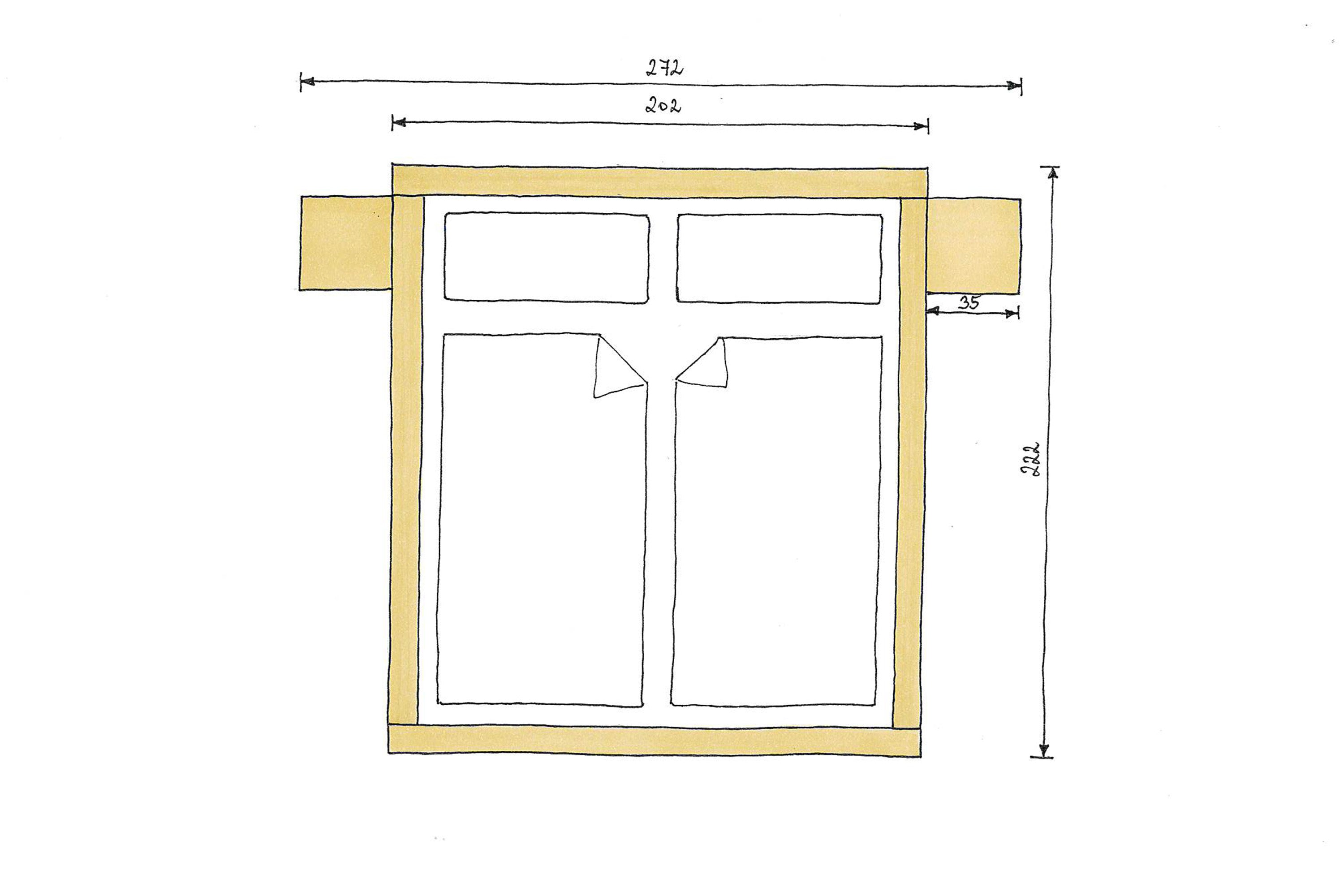 Abmessung Buchenbett Johanna 180x200