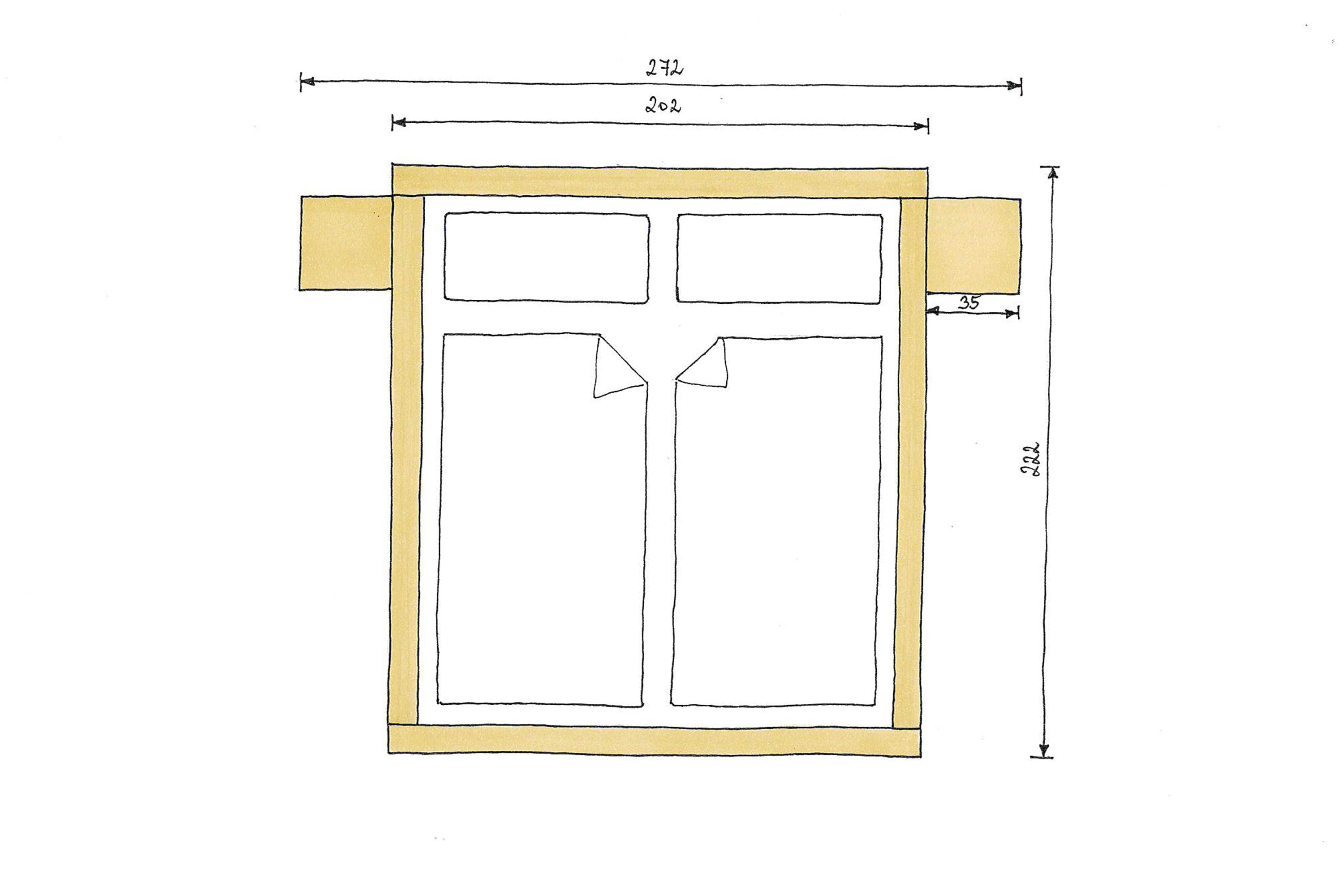 Abmessung Zirbenbett Johanna 180x200