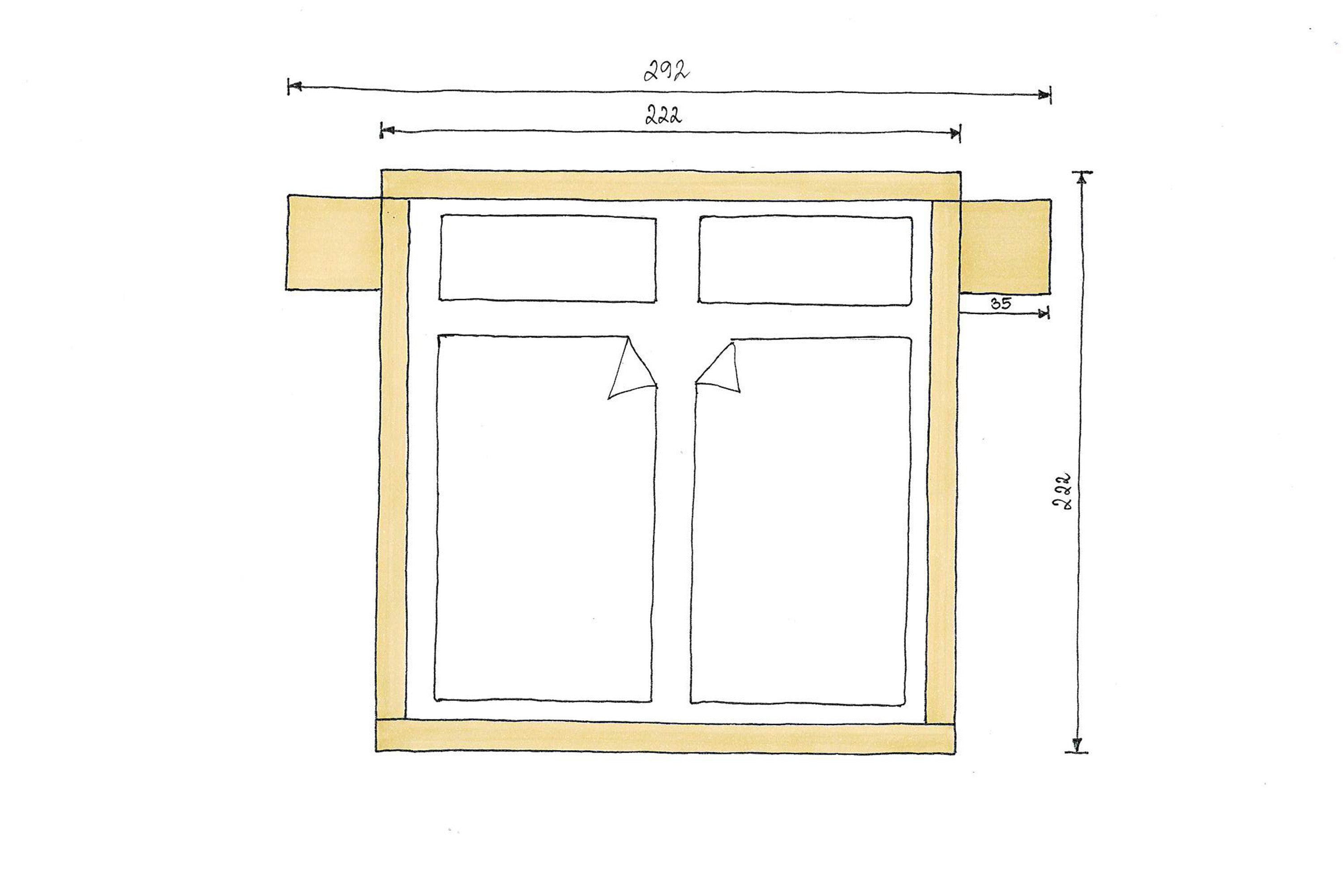 Abmessung Buchenbett Johanna 200x200