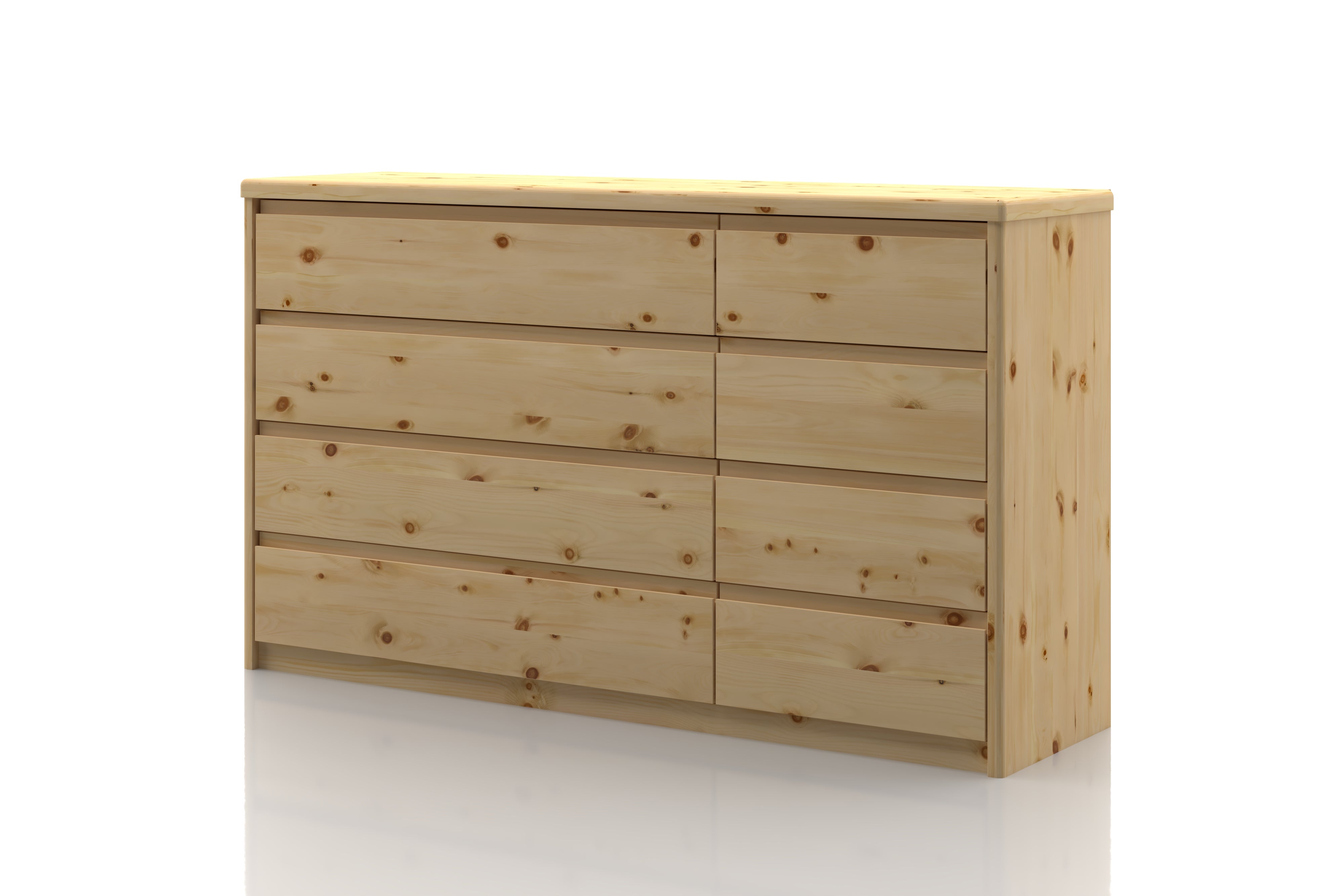 Zirbenkommode Isabella 150 cm breite Laden links