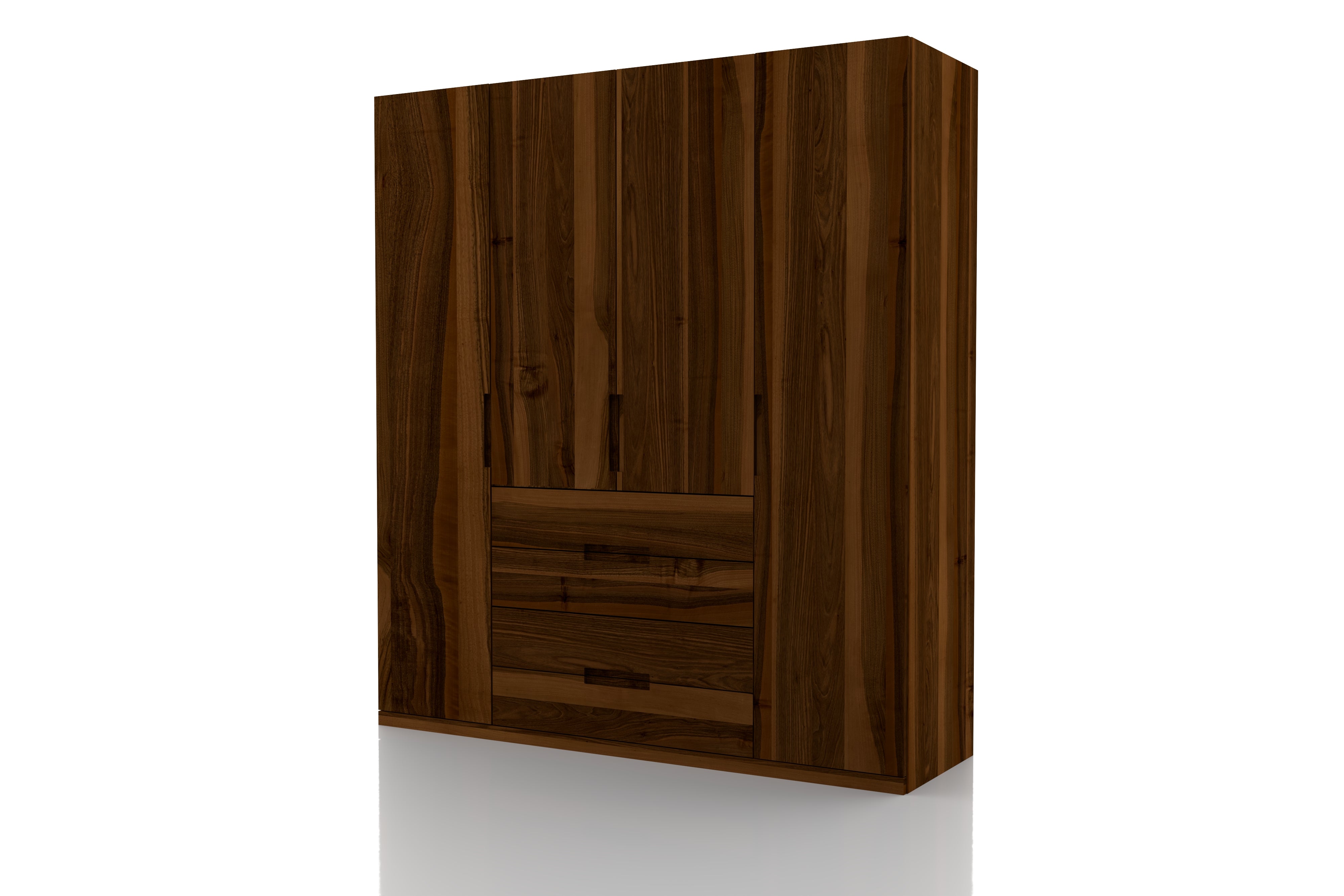 Nussschrank Norella 4 türig mit Laden