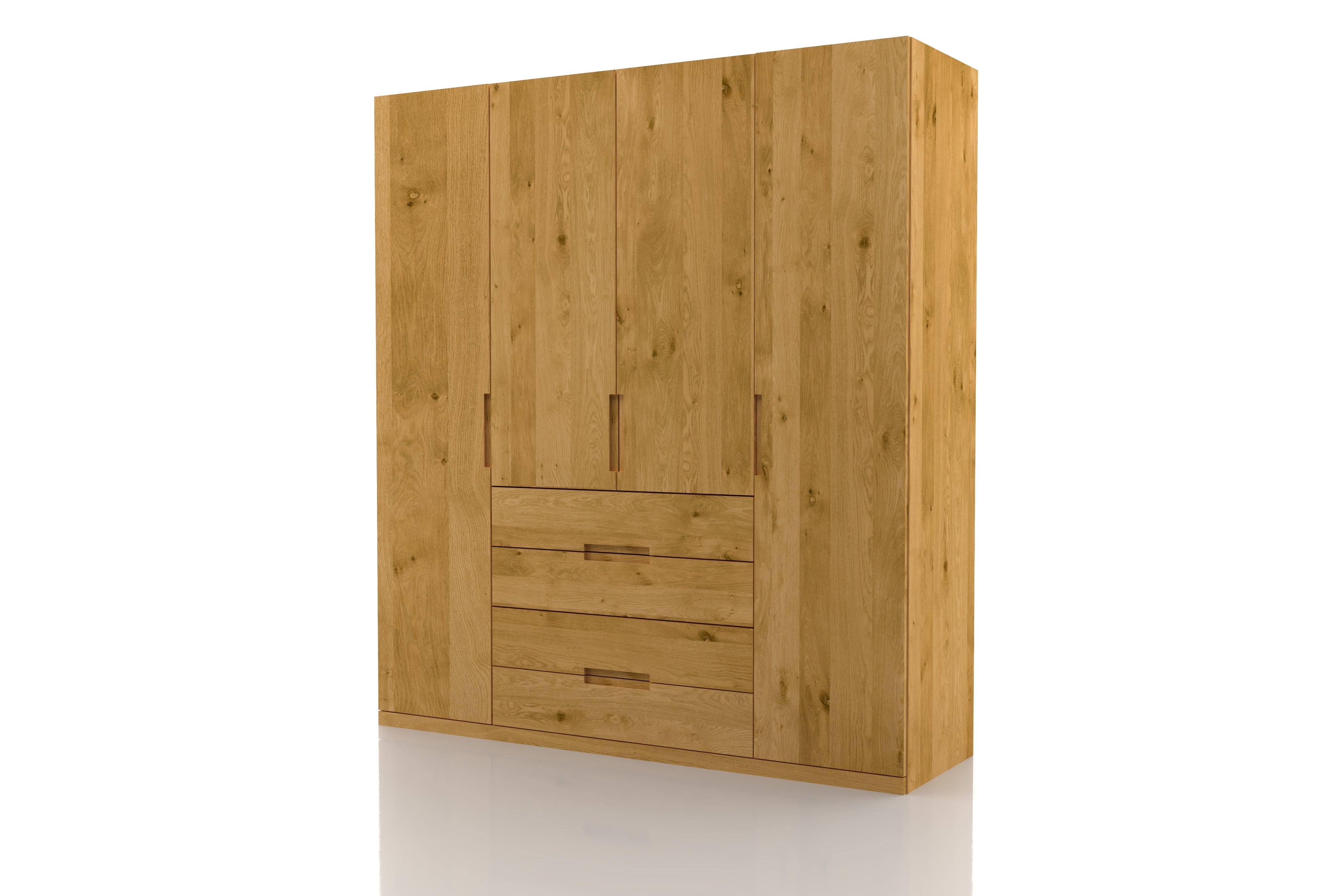 Eichenschrank Norella 4 türig mit Laden
