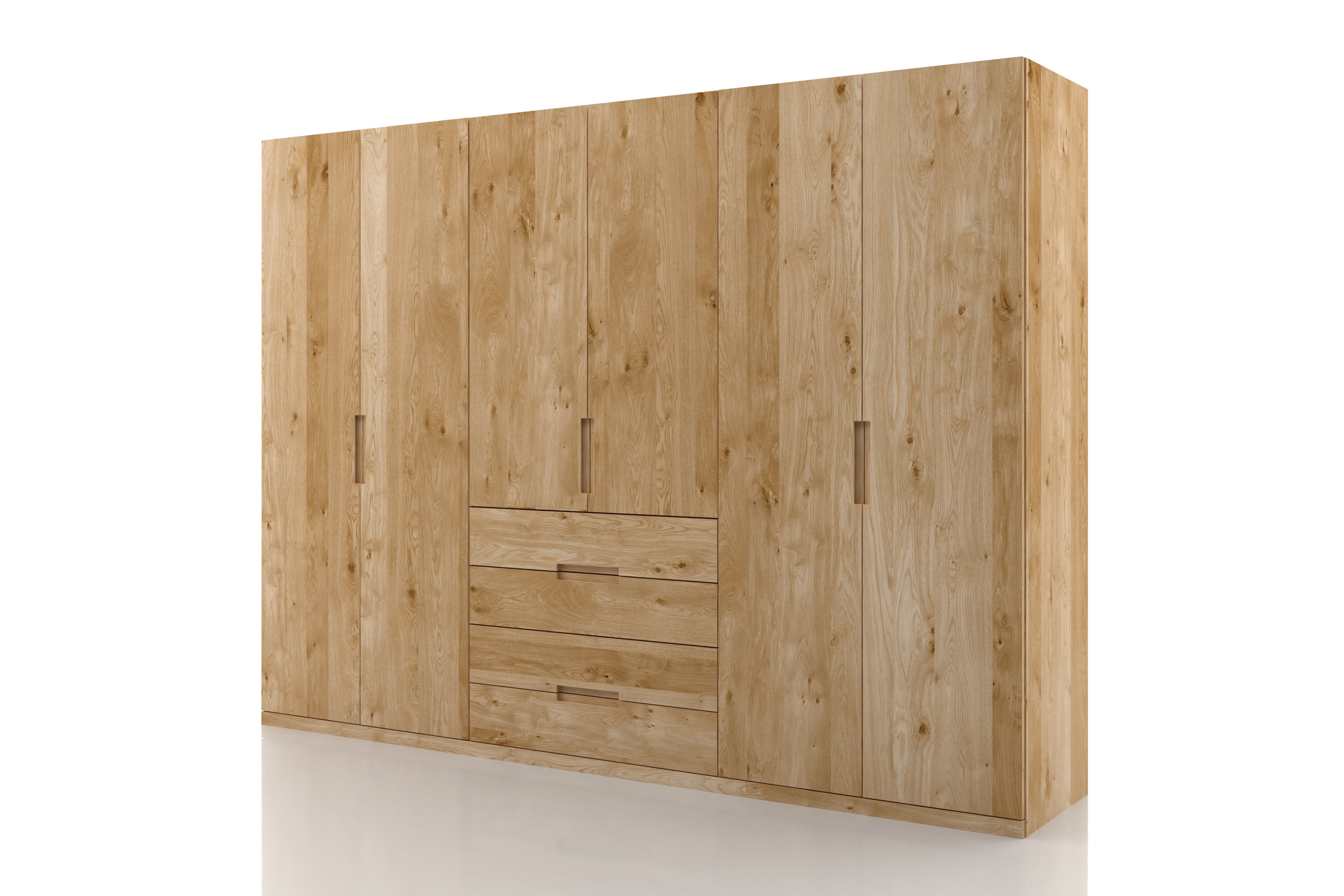 Eichenschrank Bianco Norella 6 türig mit Laden