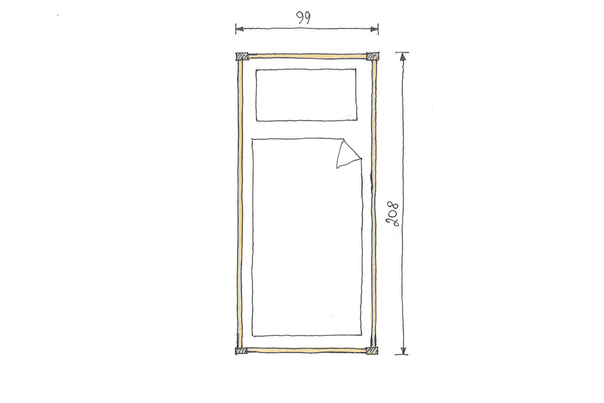 Abmessungen Eichenbett Clara 90x200cm
