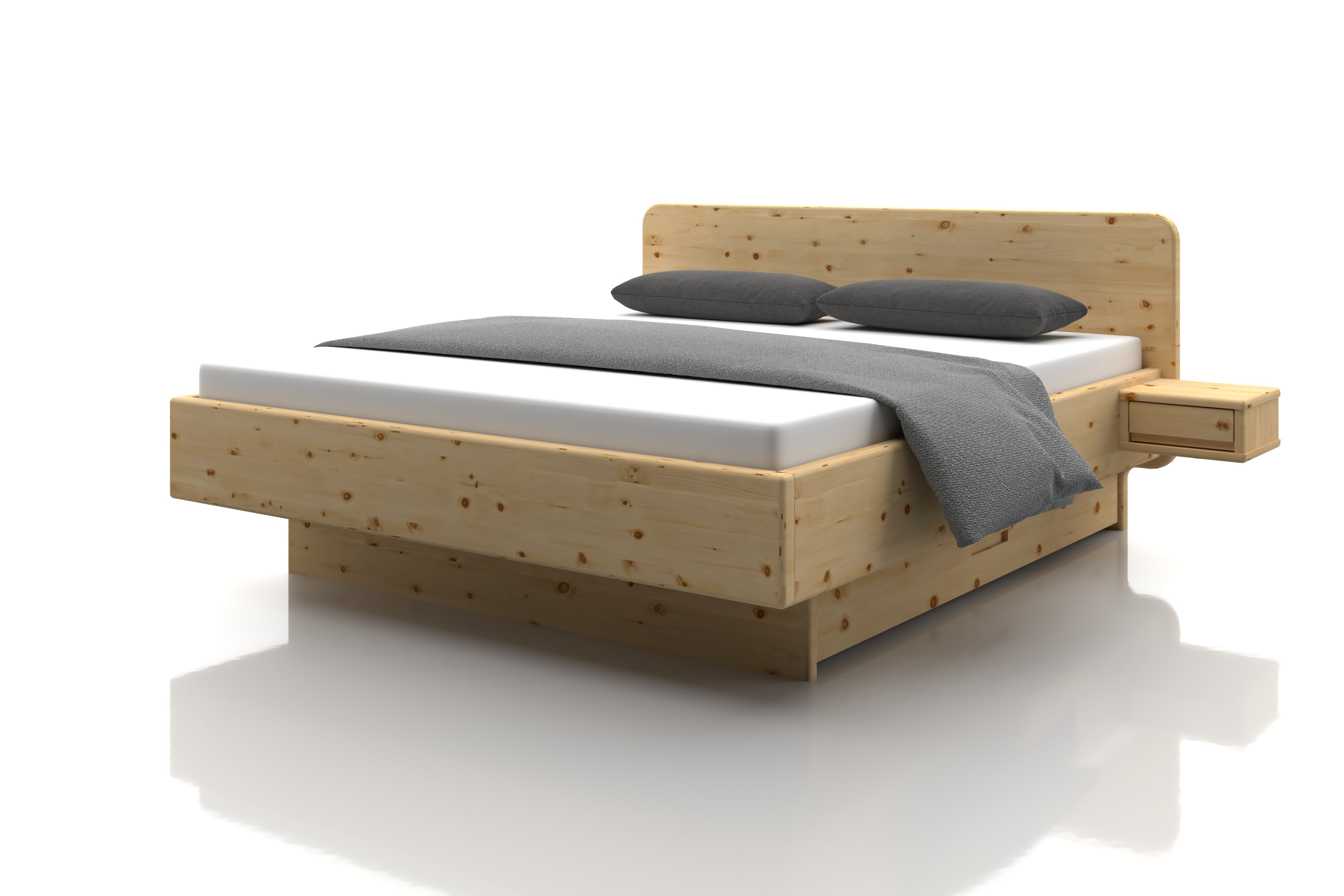 Zirbenbett mit Schublade Isabella Maxi