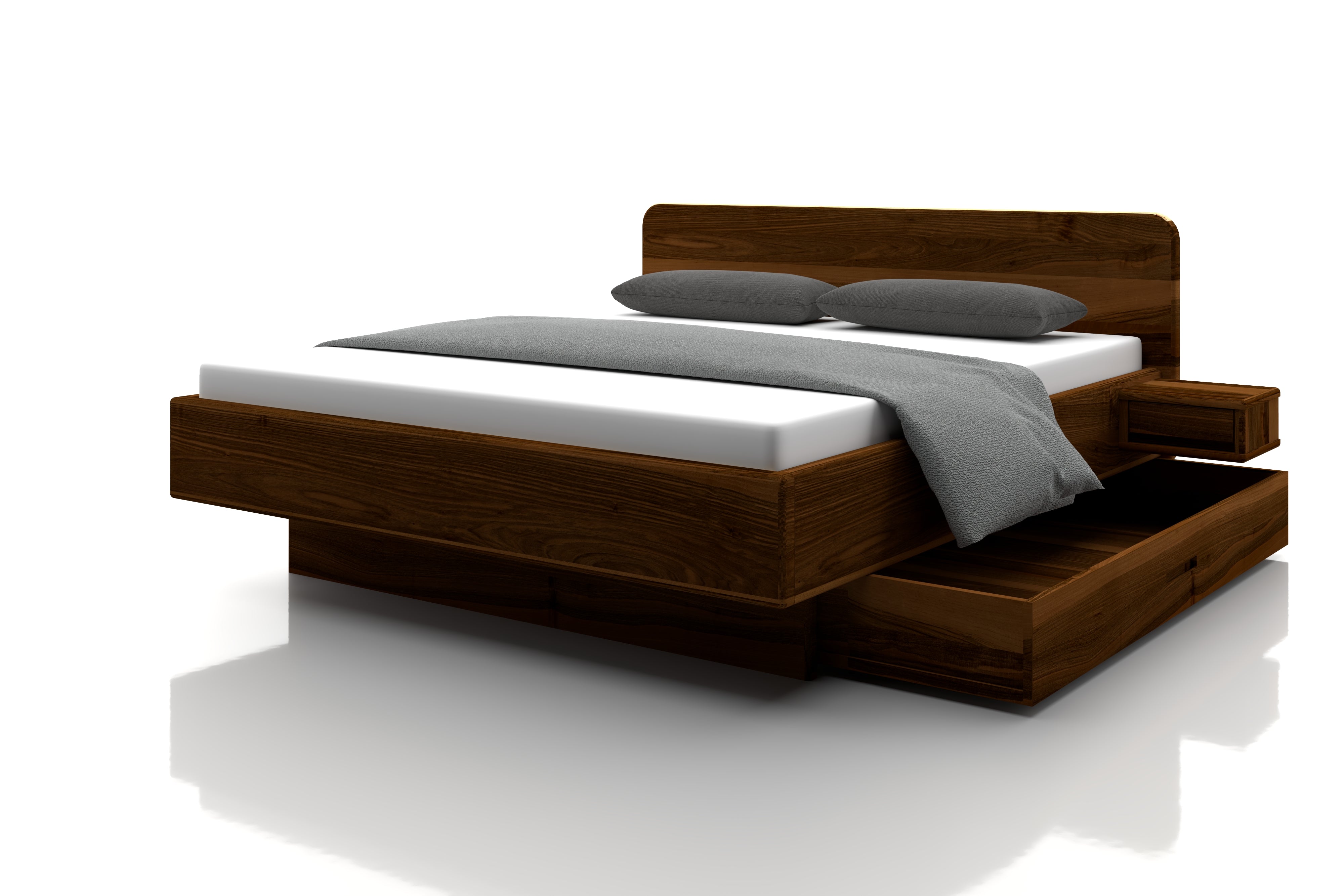 Nussbaum Bett Isabella mit Schubladen