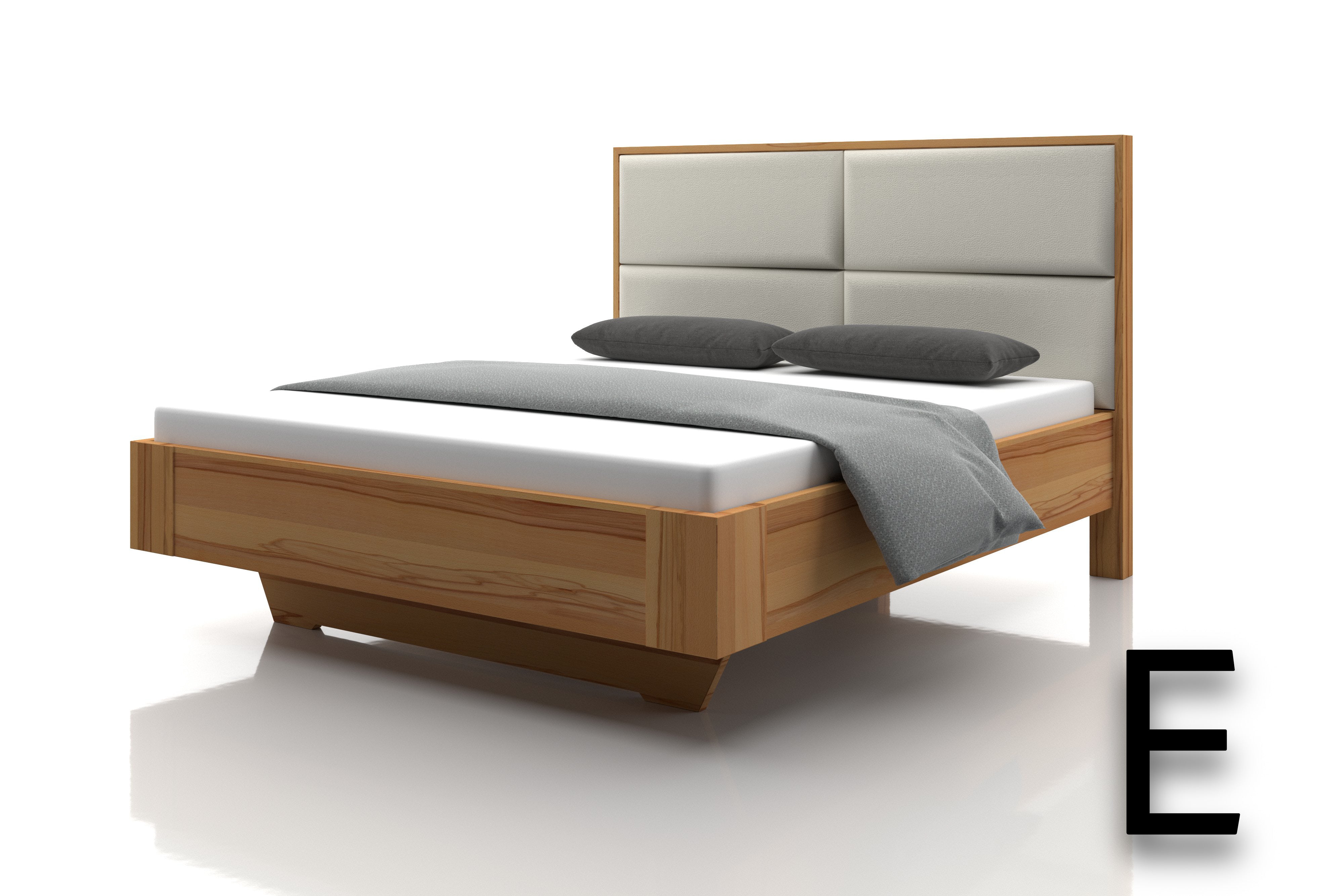 Kernbuchenbett Marina Echtleder Djerba Kopfteil E