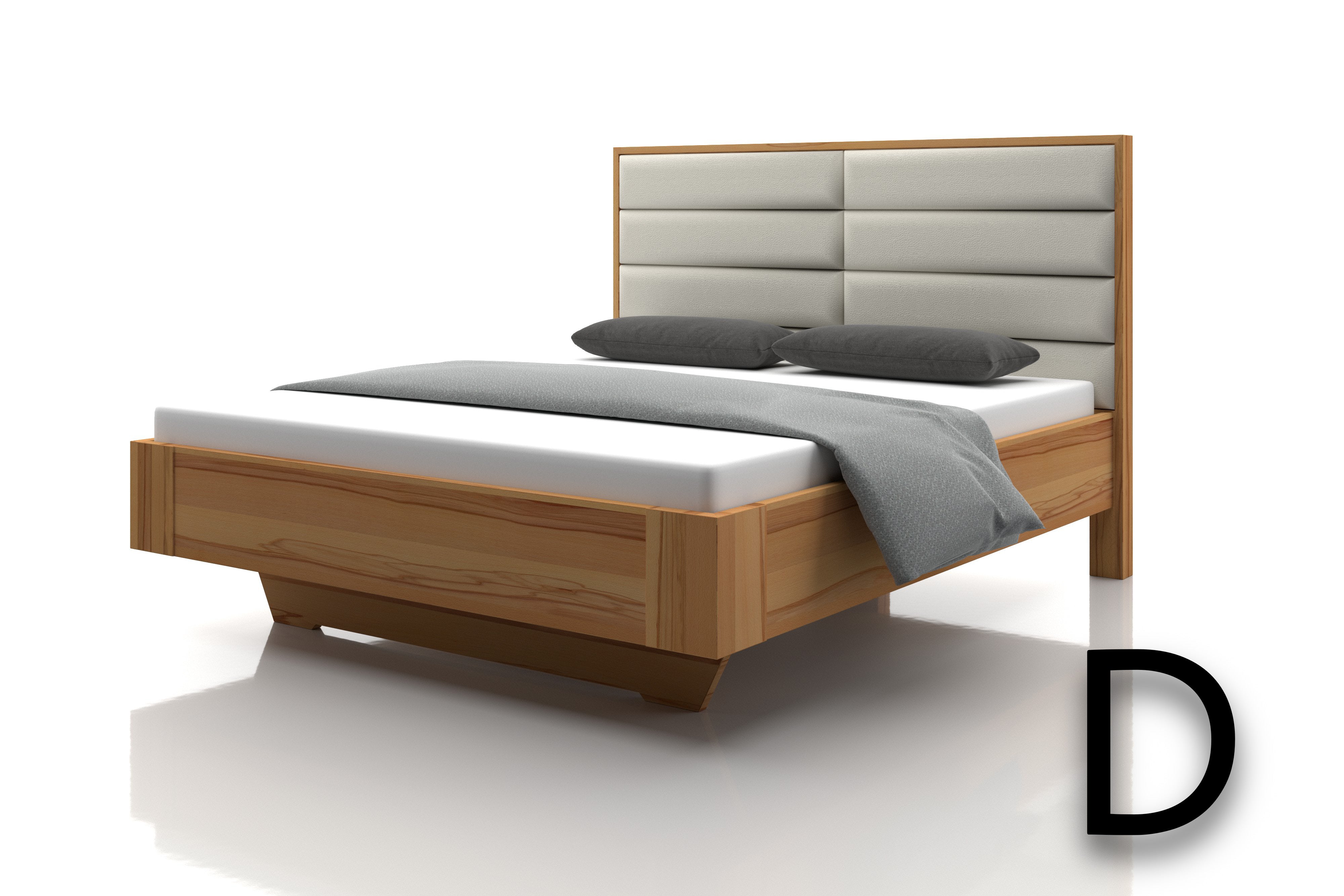 Kernbuchenbett Marina Echtleder Djerba Kopfteil D