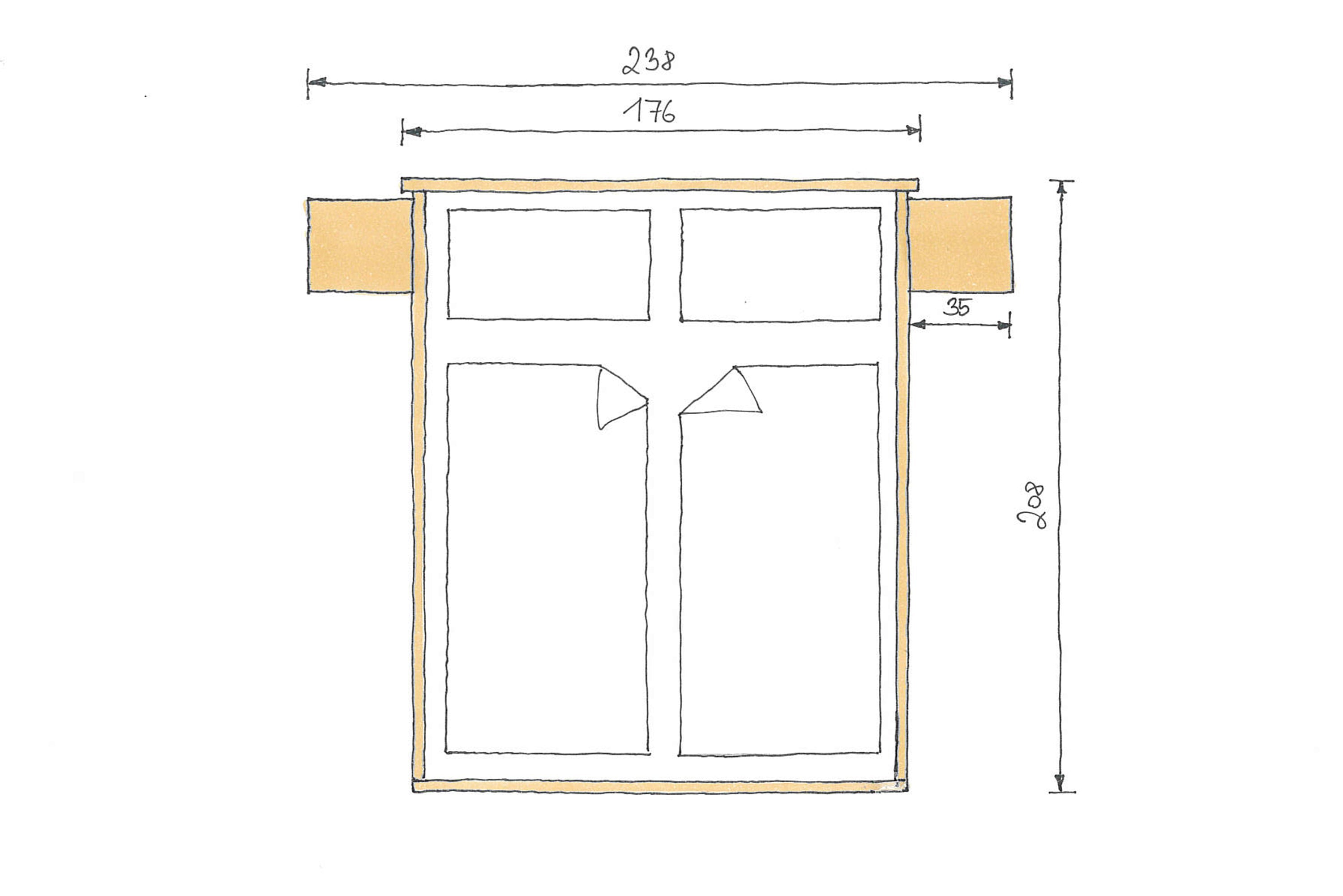 Abmessungen Buchenbett Nora 160x200cm