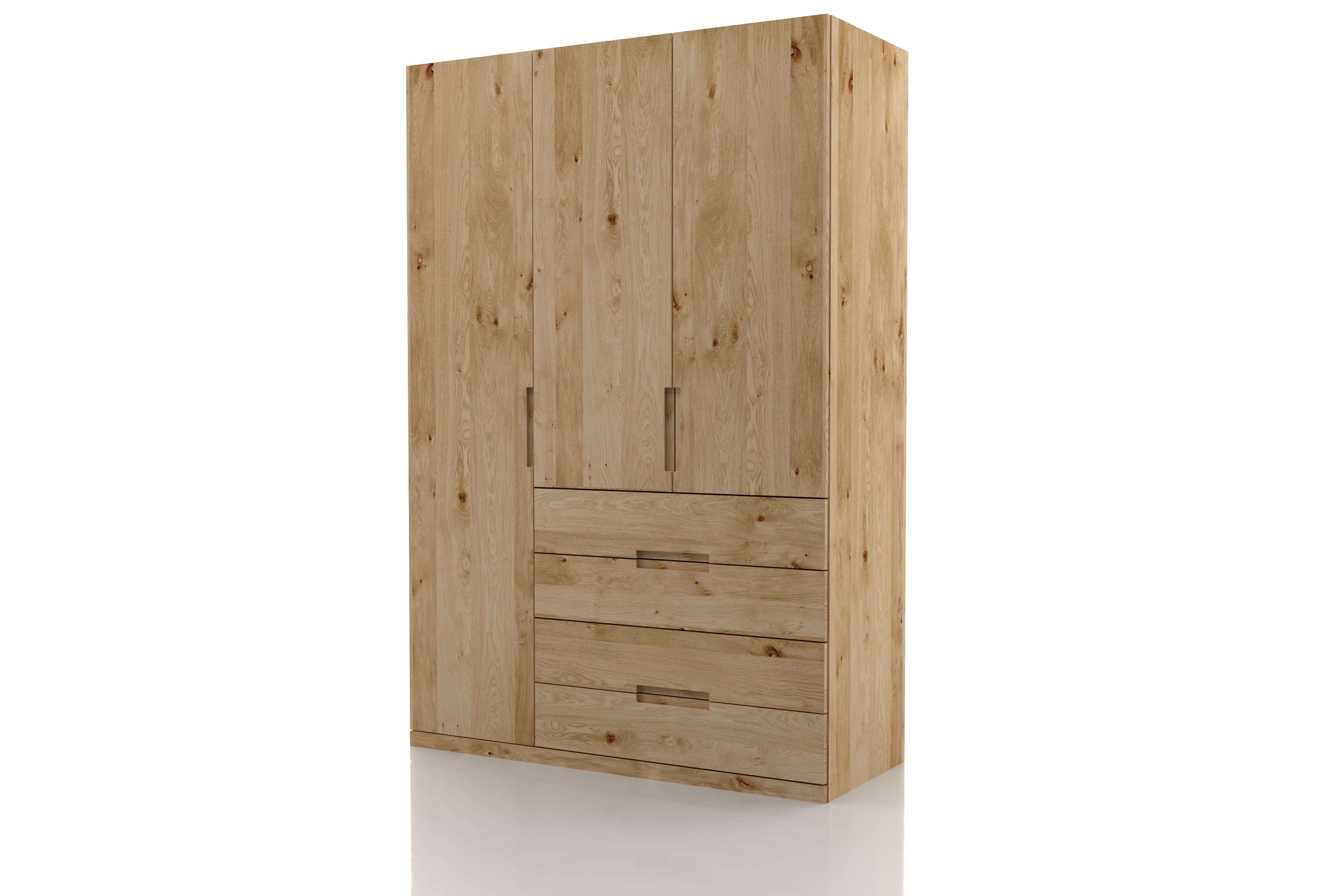 Eichenschrank bianco Norella 3 türig mit Laden