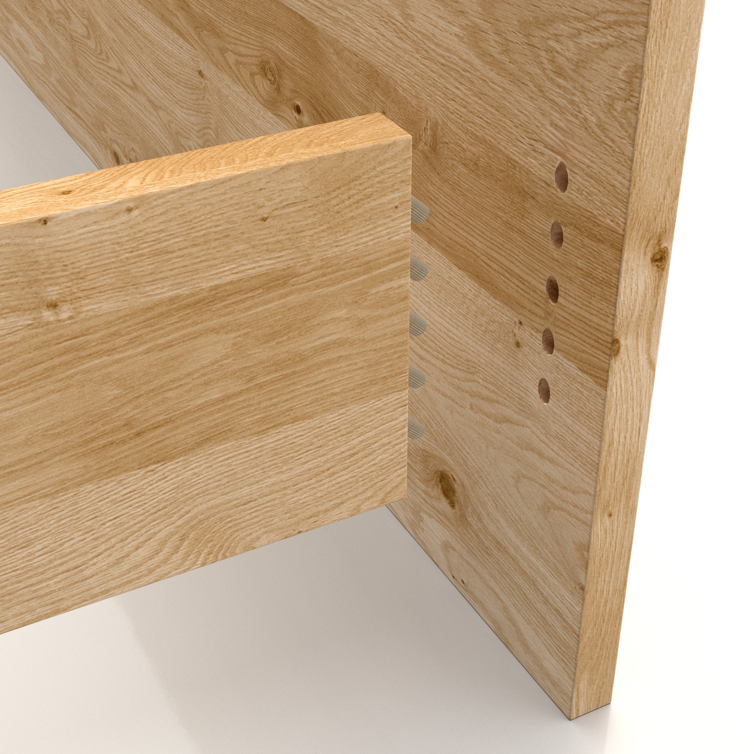 Eichenbett Mia Maxi XL (180 cm)