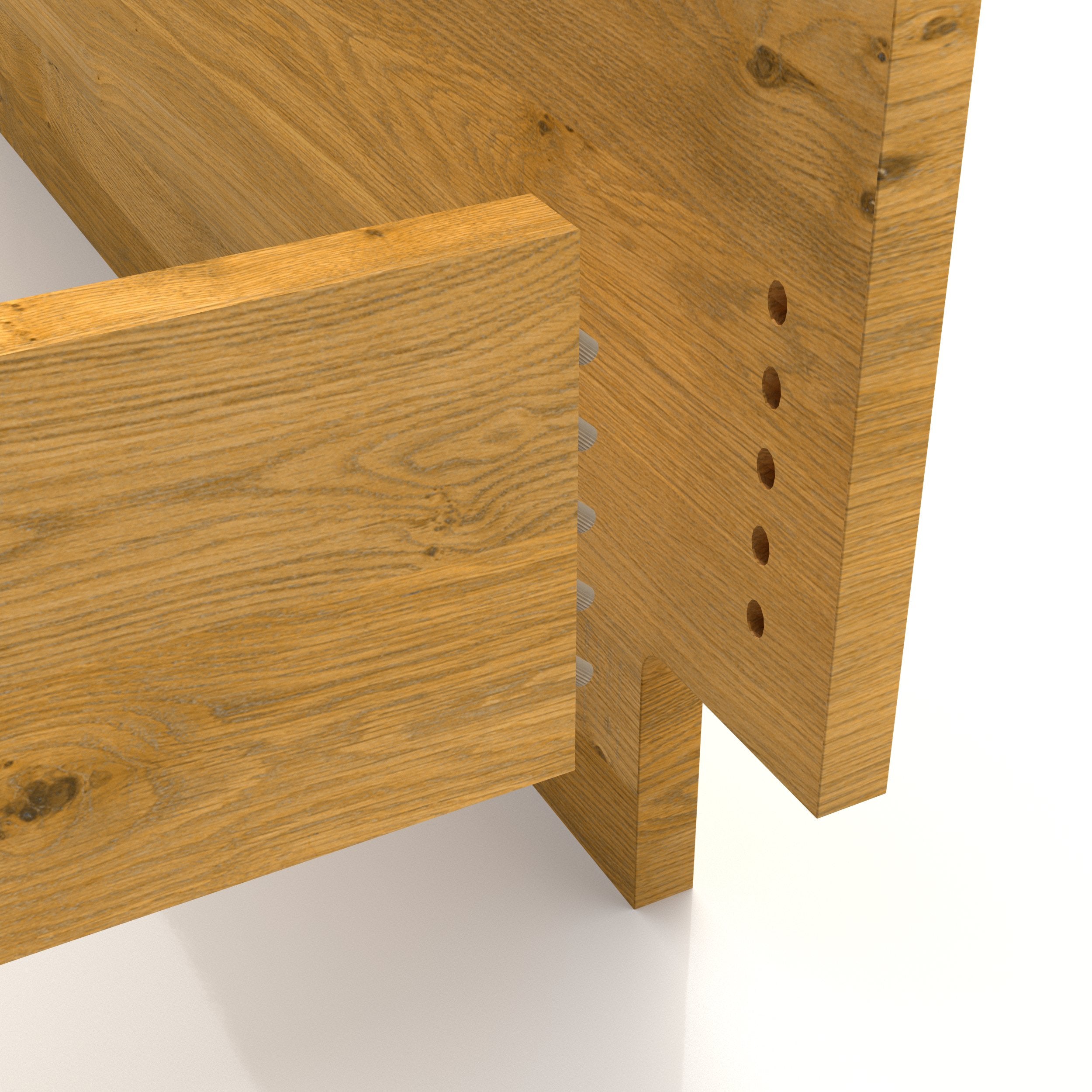 Eichenbett Nora Maxi (180cm)