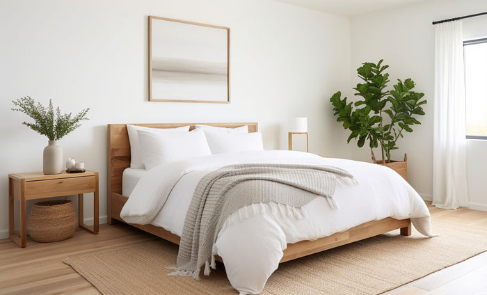 Pflanzen im modernen Schlafzimmer