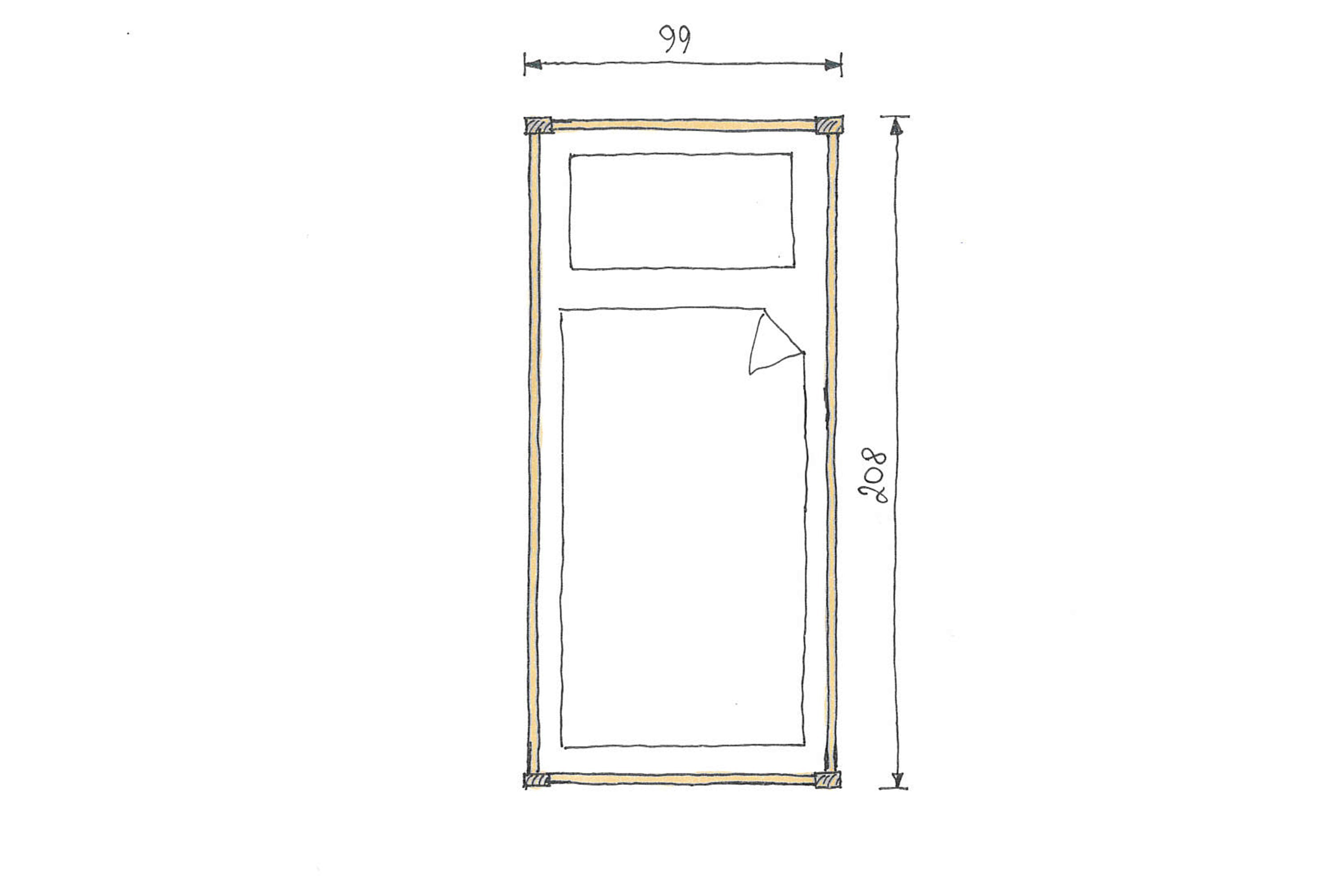 Abmessungen Zirbenbett Clara 90x200cm